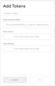 Copy the RickRoll (ROLL) Token Address